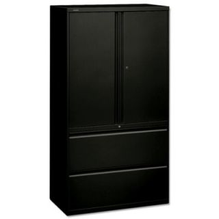 HON 800 Series 36 Lateral File Storage Cabinet 885L Finish Black
