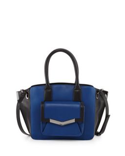 Jo Mini Leather Tote Bag, Paris Blue   Times Arrow
