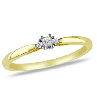 Princess Cut Diamond Accent Promise Ring in 10K Two Tone Gold   Zales