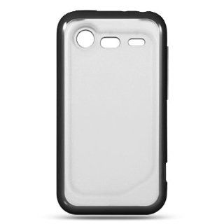 BLACK Hard Plastic TPU Trim Case for HTC Incredible 2 6350 / Incredible S + S: Cell Phones & Accessories