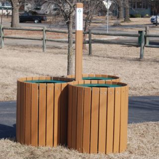 Frog Furnishings Recycling Center Receptacle PBPG Finish: Cedar, Mounting Typ