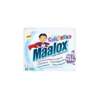 Maalox Chewable Tablets for Kids, Wild Berry   32 ea/: Health & Personal Care