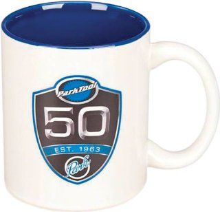 Park Tool 50th Anniversary Coffee Mug: White/ Blue : Sports Outdoors : Sports & Outdoors