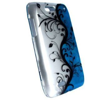Cell Phone Case Cover Skin for Motorola XT894 Droid 4 (Blue Vines)   Verizon: Cell Phones & Accessories