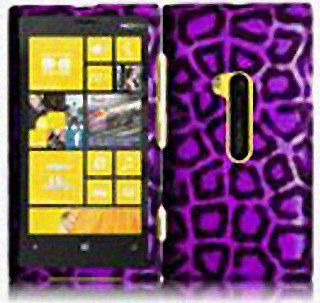 Purple Leopard Print Hard Cover Case for Nokia Lumia 920: Cell Phones & Accessories