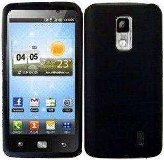Black Soft Silicone Gel Skin Cover Case for LG Spectrum VS920 Cell Phones & Accessories