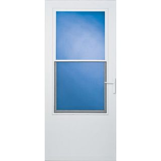 Comfort Bilt White Athens Mid View Tempered Glass Storm Door (Common: 81 in x 36 in; Actual: 81.13 in x 37.56 in)