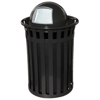 Witt Oakley Trash Receptacle with Dome Top M5001 DT Color: Black