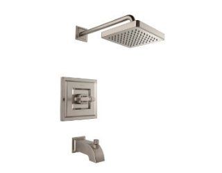 Pfister R898WEK Brushed Nickel Carnegie Carnegie Tub and Shower Valve Trim Package with Single Metal Lever Handle R898 WE   Tub And Shower Faucets  