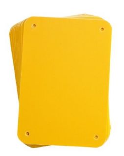 Brady 13621 Sign Blanks, Plastic, 4.25" x 6.25", Yellow: Industrial Warning Signs: Industrial & Scientific