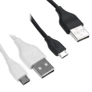 EZOPower 2 Pack 10 Feet Micro USB Data Hotsync & Charging Cable (Balck / White) for HTC One mini 2, Desire 610, One (M8), Samsung Galaxy S5, Galaxy Note 3, Galaxy Mega 6.3, Galaxy S IV / S4 Cellphone Smartphone Tablet and more: Cell Phones & Access
