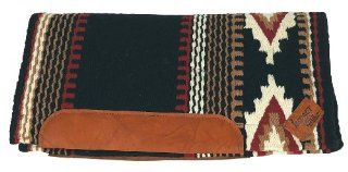 Impact Gel Cowtown Wool Contour Felt Pad Blk/Rd/Wh : Horse Saddle Pads : Sports & Outdoors