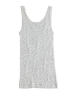 Girls Favorite Ribbed Tank Top, Heather Gray, S XL   Vince