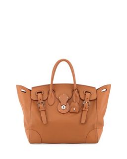 Soft Ricky 33 Soft Calfskin Satchel Bag, Tan   Ralph Lauren