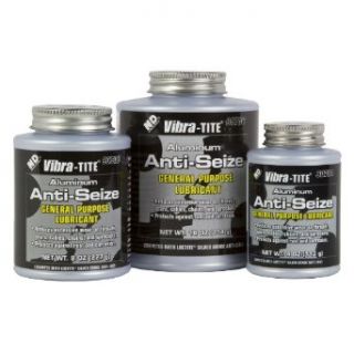 Vibra TITE 9070 Aluminum Anti Seize Compound Lubricant, 4 oz Jar with Brush, Silver: Industrial & Scientific