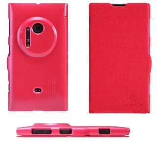 Nikay Nillkin Fresh Style Ultra thin Flip PU Leather Cover PC Hard Case with Nikay NFC Tag for Nokia Lumia 909/1020 Nokia EOS (Red): Cell Phones & Accessories