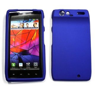 Motorola Droid RAZR XT910 XT912   Blue Rubberized Hard Plastic Case [AccessoryOne Brand]: Cell Phones & Accessories