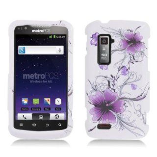 Aimo ZTEN910PCIM241 Durable Hard Snap On Case for ZTE Anthem 4G N910   1 Pack   Retail Packaging   Purple Flowers: Cell Phones & Accessories
