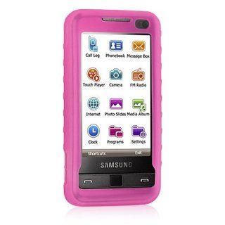 Samsung Omnia I910 Premium Skin Case HOT Pink (Verizon Cdma): Cell Phones & Accessories