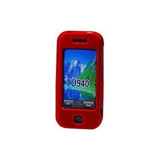 RED Proguard Snap On Rubberized Rubber Coated Cover Case w/ belt clip for Verizon Wireless SAMSUNG GLYDE SCH u940 u940: Cell Phones & Accessories