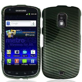 Black Carbon Fiber Print Hard Cover Case for Samsung Galaxy S Lightray 4G SCH R940: Cell Phones & Accessories