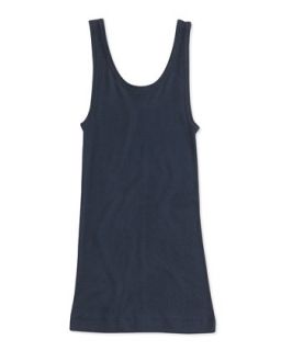 Girls Favorite Ribbed Tank Top, Blue, S XL   Vince