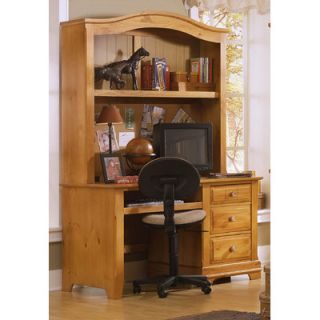 Vaughan Bassett Cottage Computer Desk with Hutch BB16 778/BB16 779 Finish: Pine