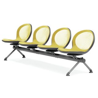 OFM Net Series Four Chair Beam Seating NB 4 Color: Yellow