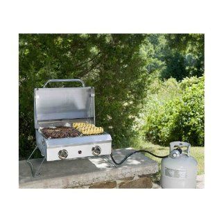 Portable Stainless Steel Gas Grill with Cover : Freestanding Grills : Patio, Lawn & Garden