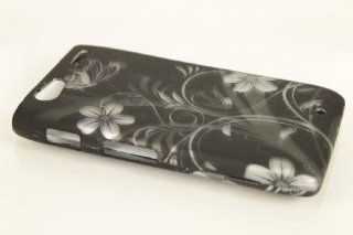 Motorola Droid Razr MAXX XT913 XT916 Hard Case Cover for White Flower + Earphone Cord Winder: Cell Phones & Accessories