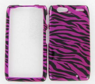 Motorola XT913 (Droid Razr Maxx) Zebra On Hot Pink Protective Case: Cell Phones & Accessories