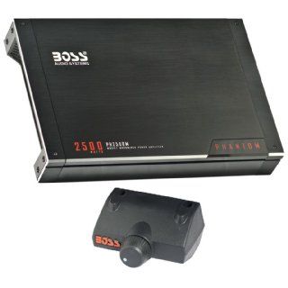 BOSS Audio PH2500M Phantom 2500 watts Monoblock Class A/B 1 Channel 2 8 Ohm Stable Amplifier with Remote Subwoofer Level Control : Vehicle Mono Subwoofer Amplifiers : Car Electronics