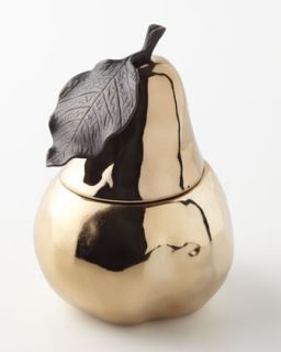 Pear Sculpted Filled Candle   Michael Aram