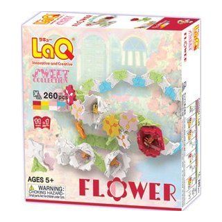Original Laq Puzzle Bits Set  Flower 260 Pieces!  Affordable Gift for your Little One! Item #DLAQ 021007: Toys & Games