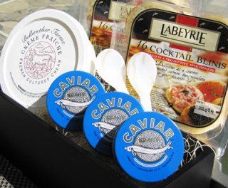 Russian Caviar Sampler Gift Basket : Caviars And Roes : Grocery & Gourmet Food