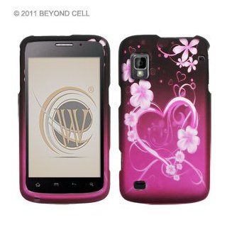 Floral Heart Design Protector Case for ZTE Warp (Boost Mobile): Cell Phones & Accessories