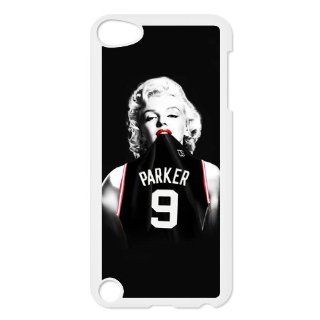 Custom Marilyn Monroe San Antonio Spurs Parker Jersey Cover Case for iPod Touch 5 5th IP5 8321: Cell Phones & Accessories