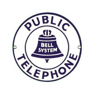 Bell System Public Telephone Ma Bell Porcelain on Metal Sign   Prints