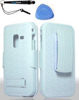 IMAGITOUCH(TM) 3 Item Combo Samsung R920 Attain 4G Ripple Case w Stand White (Stylus pen, Pry Tool, Phone Cover): Cell Phones & Accessories