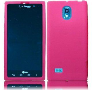 For LG Spectrum 2 VS930 Silicone Jelly Skin Cover Case Hot Pink Cell Phones & Accessories