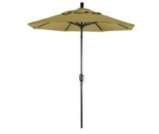 California Umbrella 7 1/2 Feet Sunbrella Fabric Aluminum Push Button Tilt Market Umbrella with Black Pole, Heather Beige : Patio Umbrellas : Patio, Lawn & Garden