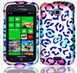 Pink Blue Leopard Print Hard Cover Case for Samsung ATIV Odyssey SCH I930 Cell Phones & Accessories