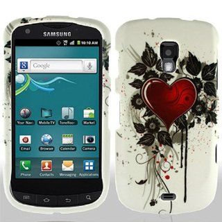White Red Heart Hard Cover Case for Samsung Galaxy S Aviator SCH R930: Cell Phones & Accessories