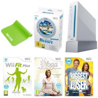 Nintendo Wii Console: Bundle (Including Wii Sports Resort, Wii Fit Plus Game, The Biggest Loser, Yoga & Wii Fit Mat)      Games Consoles