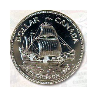 1979 the Griffon Sailing Historical Ship Silver Dollar Canada 1679 Royal Canadian Mint Canada Commemorative Griffon Silver Coin: Collectible Coins