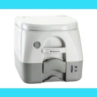 Dometic Portable Toilet 974   2.6 Gal. W/Hold Downs & MSD Fittings Gray: Automotive