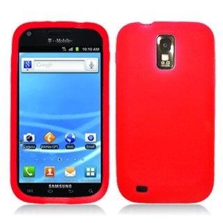 Samsung Hercules T989 Solid Red Skin Cover Cell Phones & Accessories