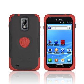 For T Mobile Samsung Galaxy S2 Red Black OEM Trident Aegis Hard Silicone Shell Case Cover w Screen ProtectorAG T989 RD: Cell Phones & Accessories