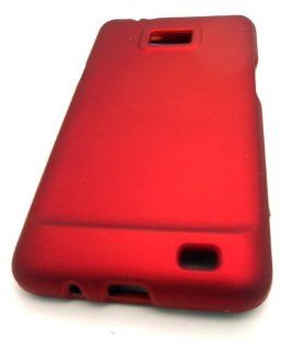 Samsung Galaxy S959G S2 SII II 2 RED SOLID HARD Case Skin Cover Mobile Phone Accessory Straight Talk: Cell Phones & Accessories