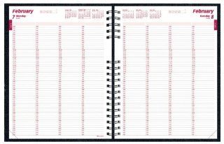 Brownline CB960C.BLK CoilPro Daily Professional Appointment Book for 4 Persons, Black, 11x8 1/2 : Appointment Books And Planners : Office Products